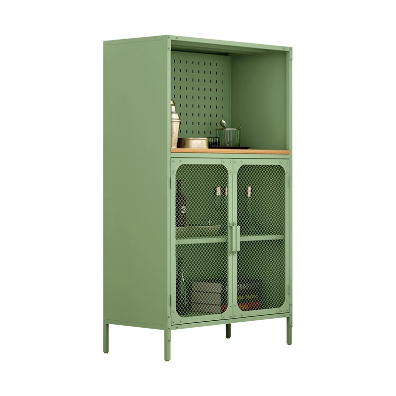 Green Mental Household Or Commercial Use Furniture Lockers Net Door Storage Cabinet Sideboard For Living Room Bathroom