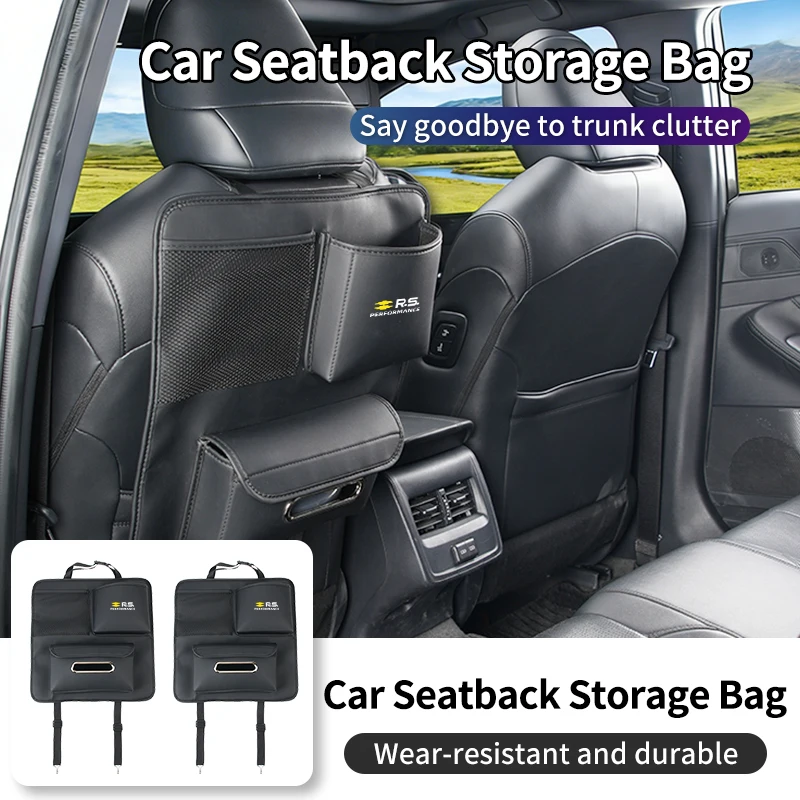 Car Seatback Sorage Bag Leather Hanging Pouch Trunk Organizer For Renault Koleos Kadjar Scenic Megane Sandero Grand Sill Guard
