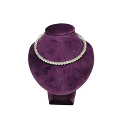 Purple Velvet Jewelry Display Neckline Necklace Pendant Imitation Mannequin Display Stand Store Counter Jewelry Display Props