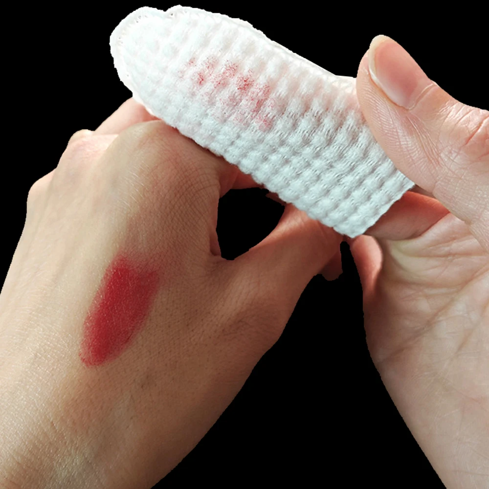 120 Stück Make-up Entfernung Watte pads U-förmige hand eingesetzte Gesicht weichen Entferner Papier nass trocken verwenden Perle Prägung Make-up Watte pads