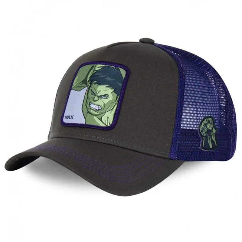 Gorras de Cosplay de Spiderman, gorra de béisbol de algodón con Cierre trasero, gorra de camionero de malla de Hip Hop para hombres y mujeres, Cosplay de Hulk VONEM
