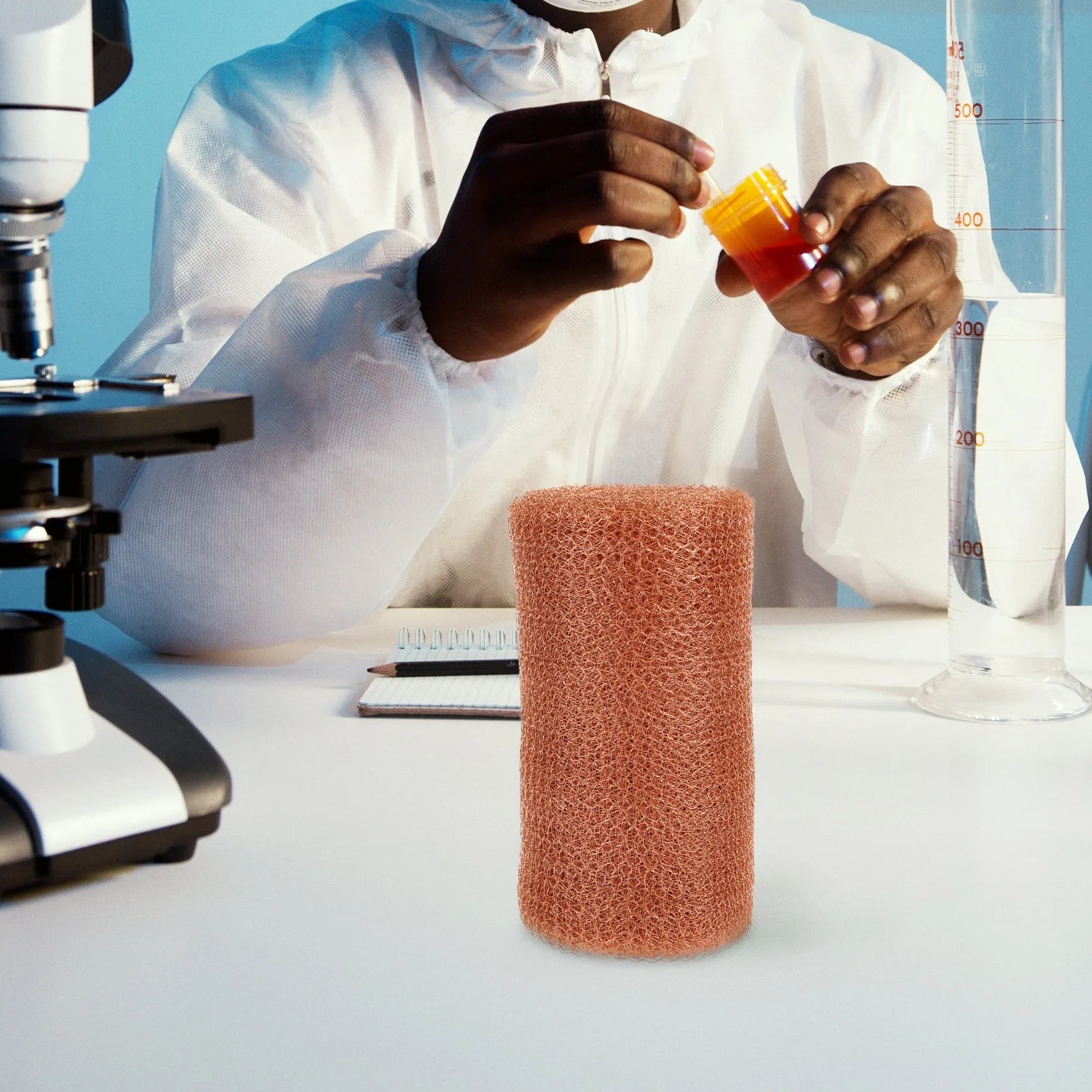 

Roll Pure Distillation Knitted Copper Mesh Copper Mesh For Distilling Laboratory Industrial Applications Easy to Cut