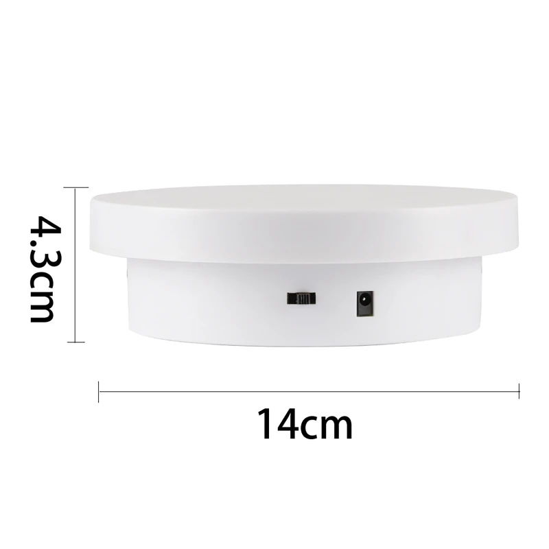 Imagem -05 - Turntable Elétrico 360 ° Rotação Display Stand Fotografia Turntable Carregamento Usb Jóias Sapatos Tiro Adereços em 1