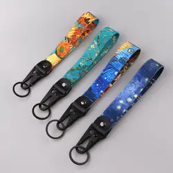 Original Novel Art Van Gogh Car Keychain Keys Holder Keyring Keychains for Men Women Gift Accessories Fashion Jewelry