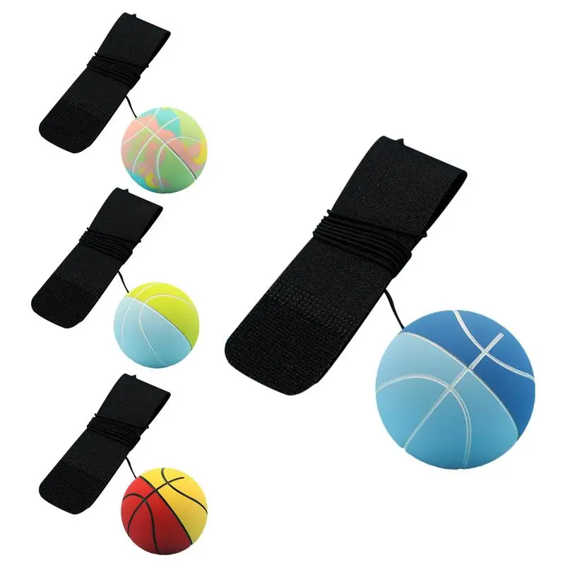 Wrist Return Ball Bouncy Rubber Rebound Sports Ball With String Elastic Wrist Bouncy String Toy For Teenagers Boys Girls Kids