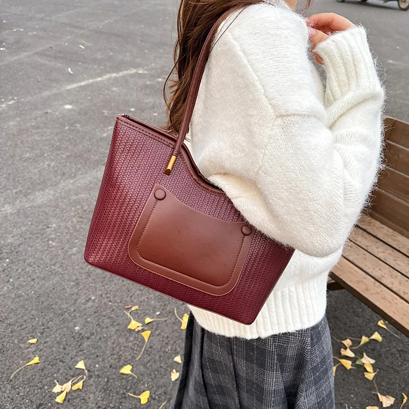 

2025 New Vintage Shoulder Bag for Women Versatile Top Handle Purse Minimalist Work Bag Day to Night Casual Leather Crossbody