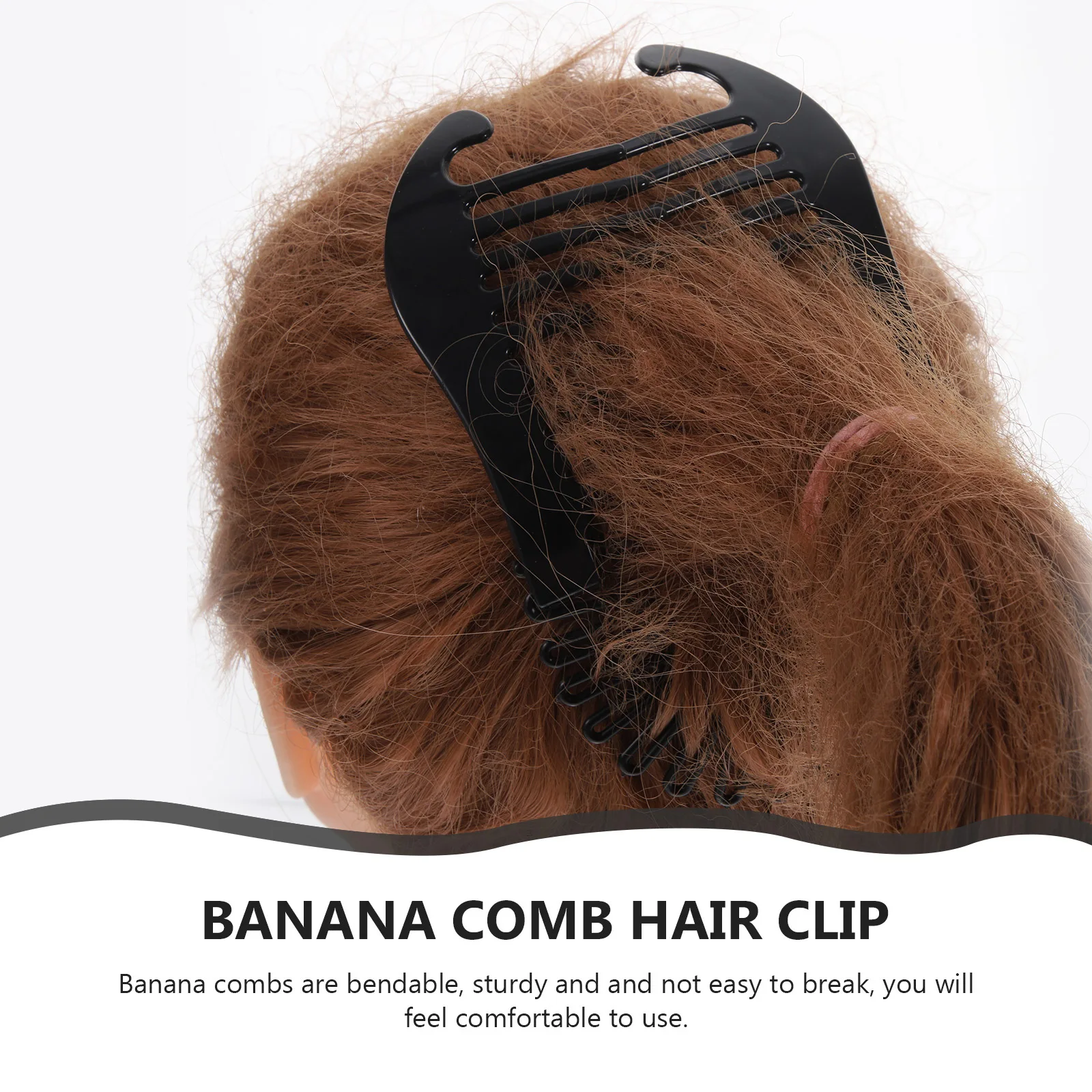 

4pcs Interlocking Banana Clips Hair Braiding Tools Double Side Comb For Women Bendable Plastic Styling Clip Lightweight Portable