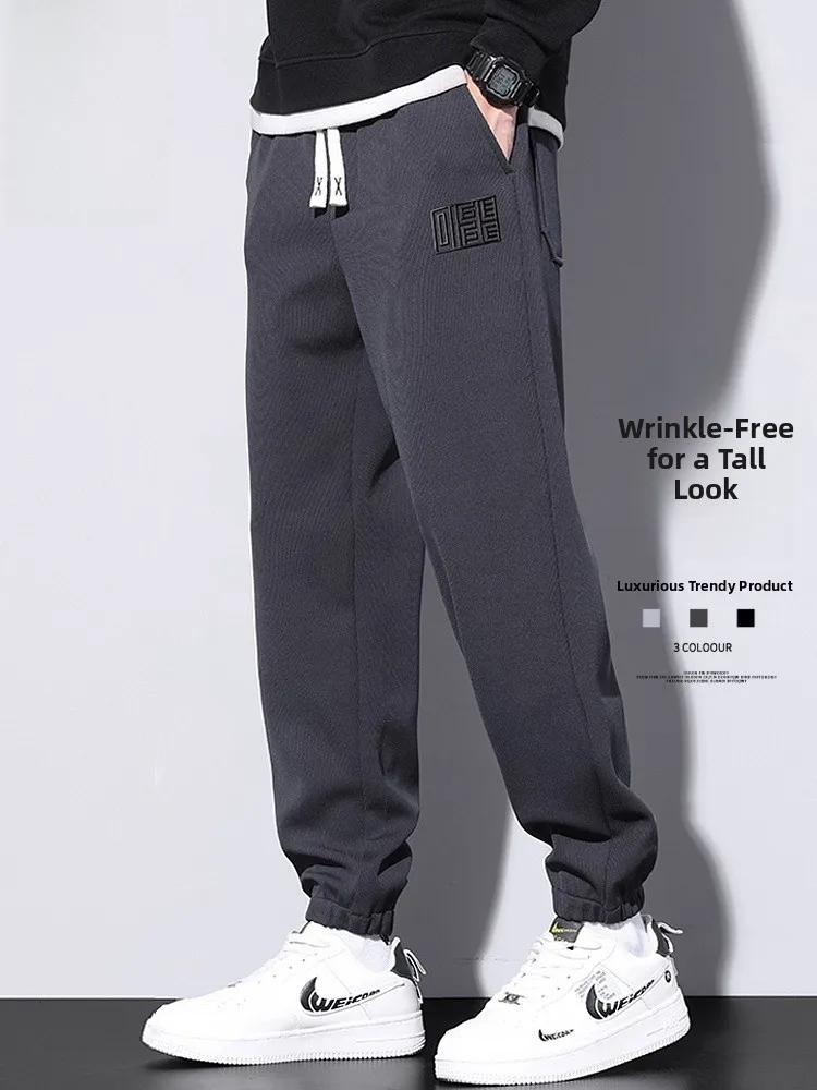 

Мужские повседневные спортивные брюки свободного кроя, весенние спортивные длинные брюки с эластичными манжетами, молодежные брюки Vitali Sle