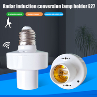 360 Degrees PIR Human Induction Motion Sensor LED Night Lamp Socket Base E27 AC 85-265V Delay Time Adjustable Switch