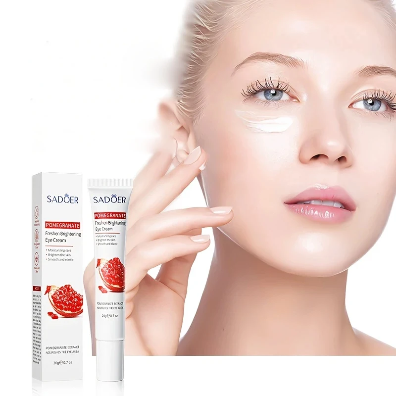 Pomegranate Brightening and Refreshing Eye Cream, Moisturizing Formula, Replenishes Moisture, Tightens Eye Skin, Daily Eye Care