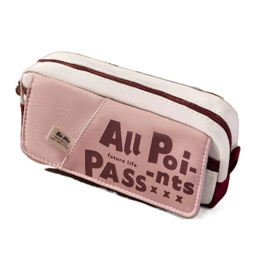 سعة كبيرة كاندي حقيبة أقلام رصاص ملونة الرجعية الكتابة على الجدران الدوبامين القرطاسية حقيبة التخزين لمسة ناعمة مقلمة محمولة