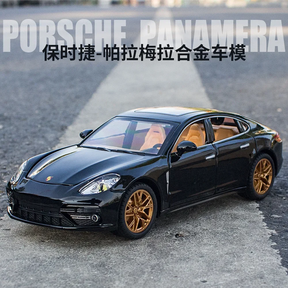 1:24 Porsche Panamera Alloy Car Model Simulation Sound And Light Pull Back Toy Car Metal Sports Car Boys Collection Gift C288