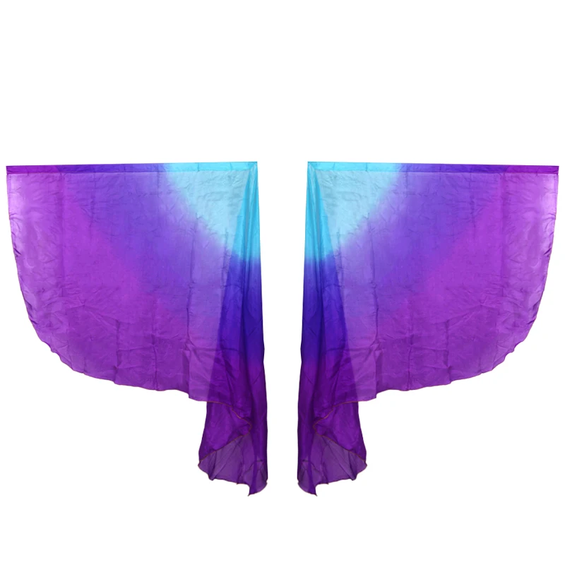 1/2pcs Praise Dance Worship Flags 100% Real Silk  Veils Angel Wing Flag Church Praise Banner Outdoor Practice Performance