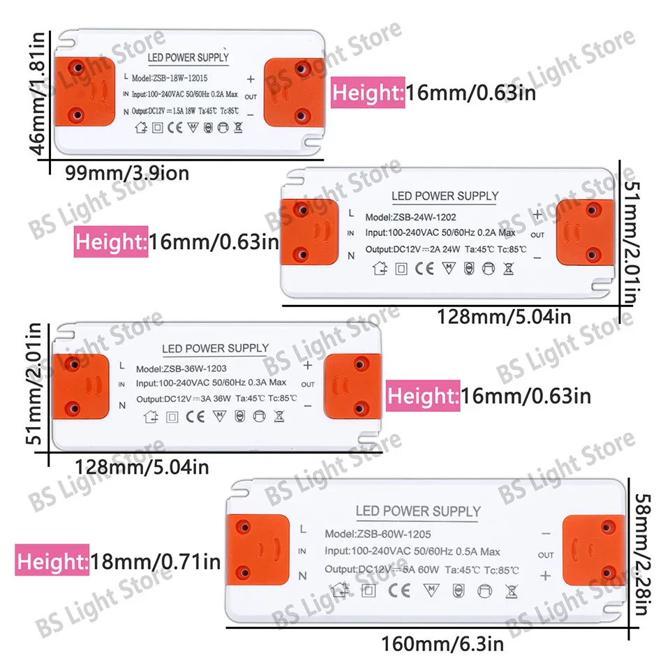 DC 12V 24V Ultradünnes Beleuchtungstransformator-LED-Netzteil 6W 15W 20W 30W 40W 50W 60W Treiber 110V 220V 230V Fr LED-Streifenlichter – Detail 1