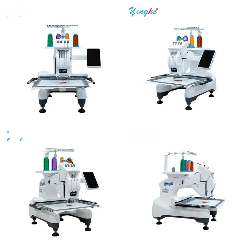 for Yinghe New Home Commercial Desktop Single Head Four Needle Embroidery Machine for Flat Embroidery of T Shirts and