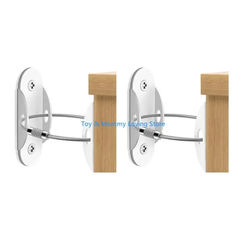 

Y1QF 4pcs/set Straps for Furniture Dresser Wall Safety Anchors Furniture Safety Straps Wall Straps Simple Installs