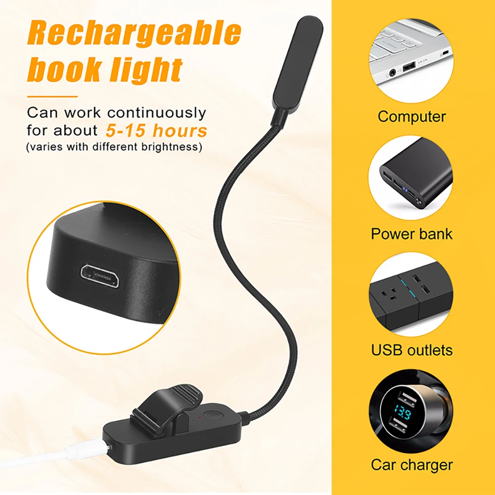 Night Reading Light, Mini Eye-Caring Giftable Kindle Light, 1600K-5500K-2800K 3 Modes Adjustable LED Book Light For Kids Teens