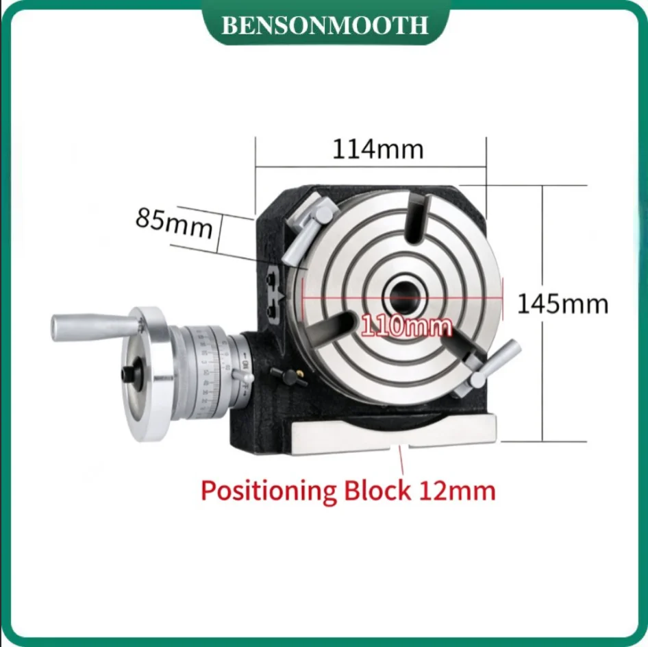 HV4 diameter 100mm vertical and horizontal milling machine horizontal vertical rotary table high precision