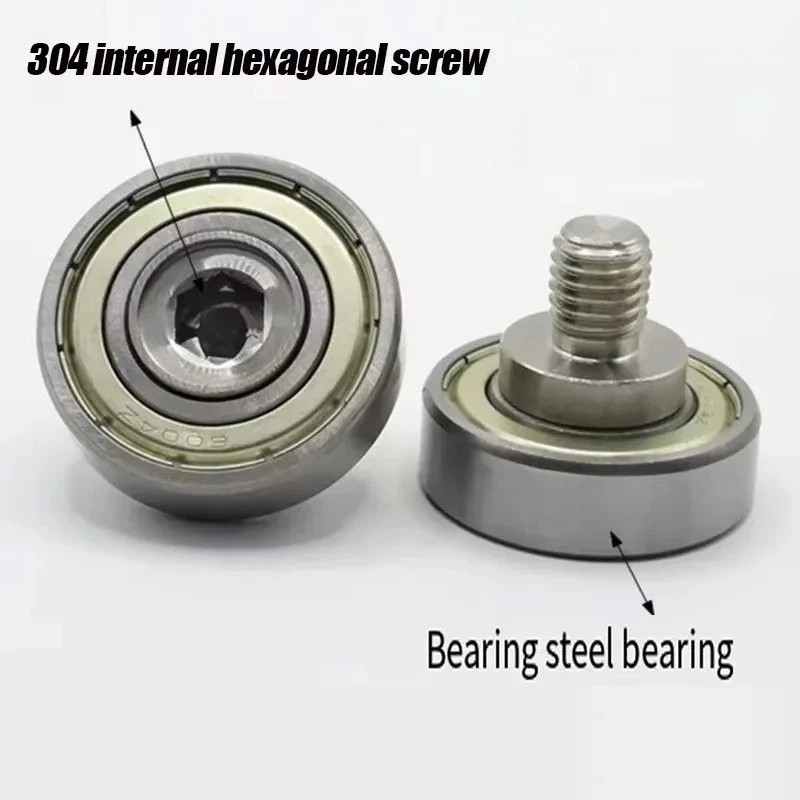 1pcs NTBG External Thread Bearing Steel M3-M8 M12  Screw Bearing BJL 304 Stainless Steel Ball Bearing Bolt Thread for 3D Printer