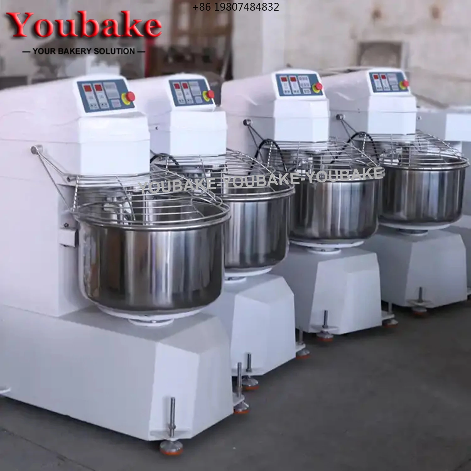 Commercial Wholesale Stand up Machine Bread Kneading Kitchen Kneader Industri 20L 40L 60L 80L 50kg 100kg Spiral Dough Mixers