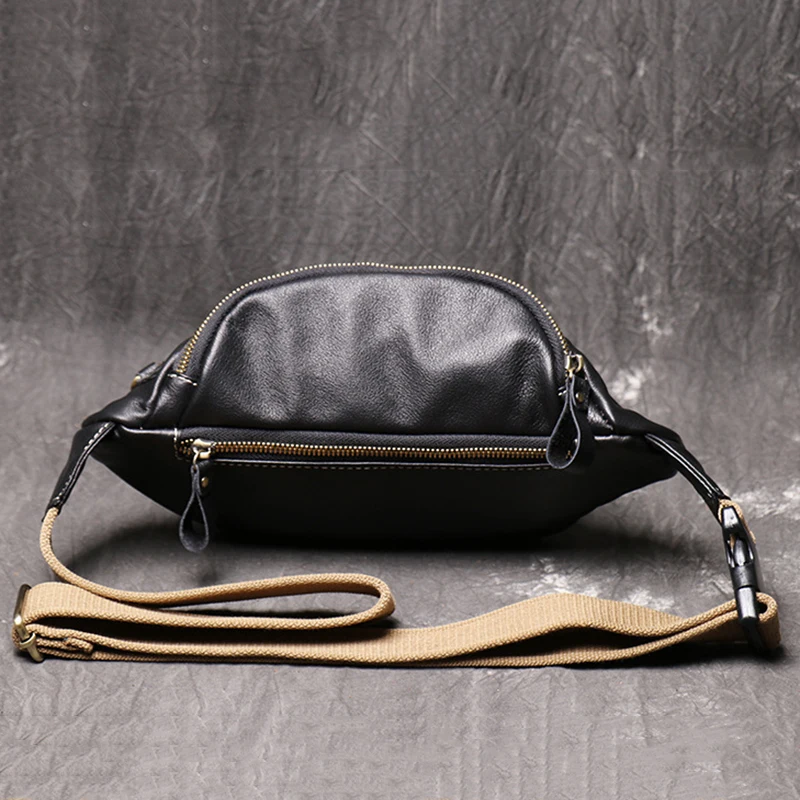 Imagem -05 - Bolsa de Couro Vintage Masculina Bolsa de Peito de Grande Capacidade Bolsa Esportiva ao ar Livre Bolsa de Armazenamento Crossbody