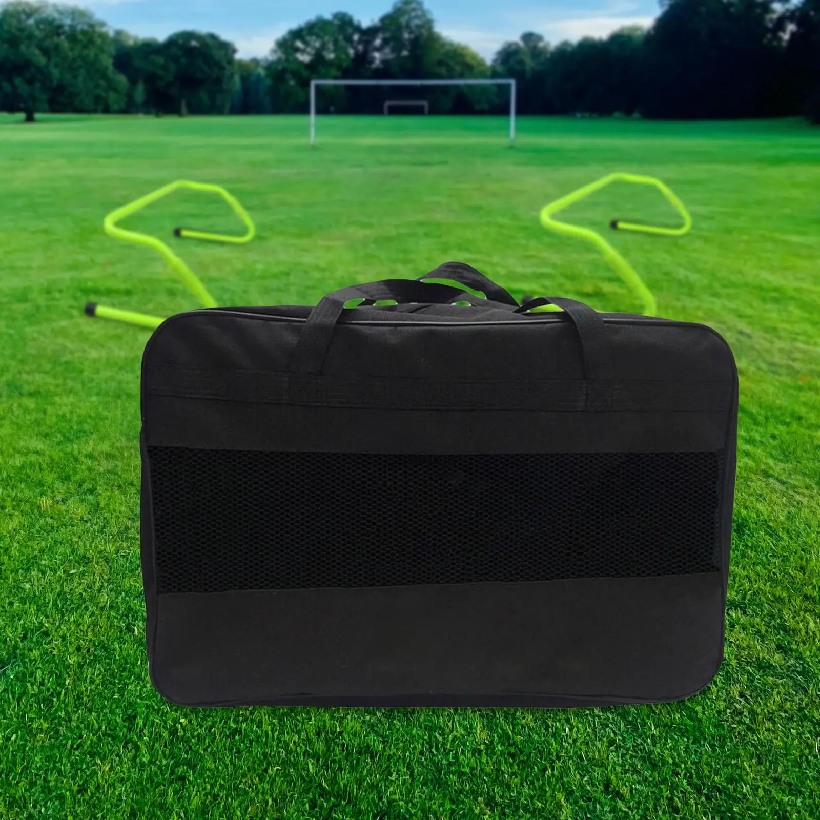 Hurdle Carry Bag Black Nylon with Zipper for Training Soccer