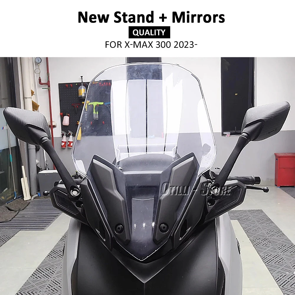 Motorcycle Stand GPS Bracket Mobile Phone Navigation Plate Holder Rearview Mirrors For YAMAHA X-MAX 300 XMAX 300 XMAX300 2024