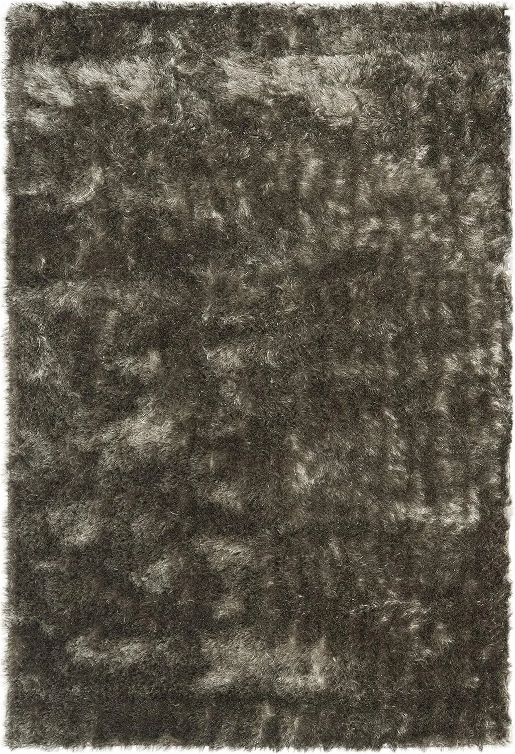 Safavieh Paris Shag Collection Area Rug - 8' X 10', Silver, Handmade Silken Glam, 2.5-Inch Thick Ideal For High Traffic Areas