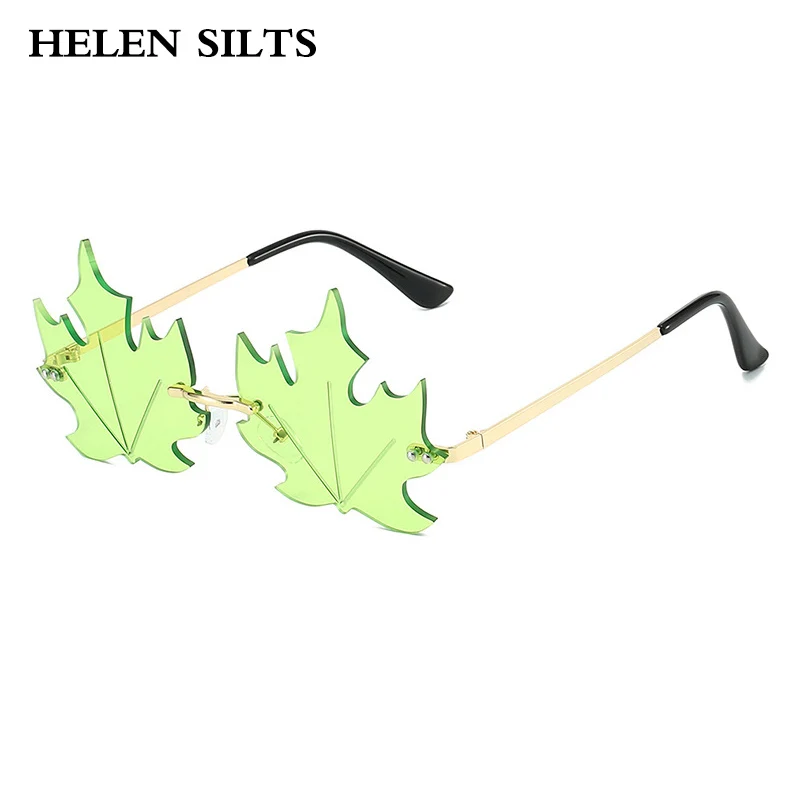 Vintage Rimless Metal Unique Alien Colorful Sunglasses Women  Luxury Brand Designer Sun Glasses Men Punk Outdoors SunshadeUV400