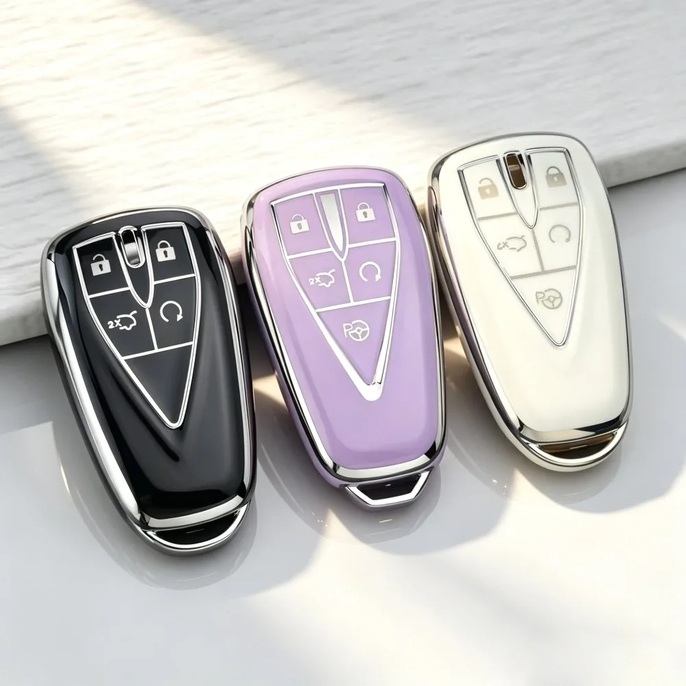 4 Buttons TPU Car Key Case Cover for Changan UNIT UNIK CS35PLUS CS55 PLUS CS75 PLUS Oshan X7 X5 Keychain Auto Accessories