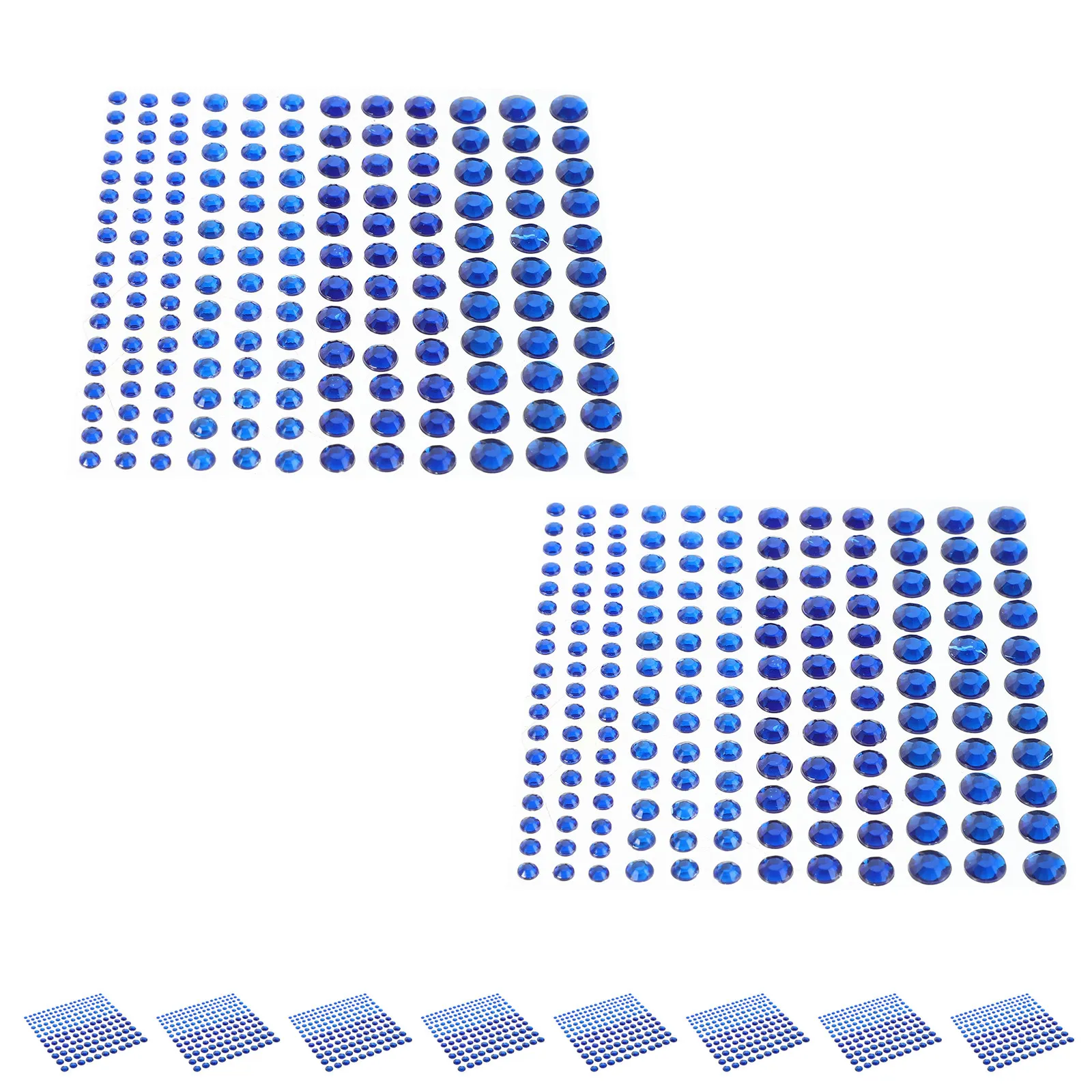 15Sheet Dazzling Rhinestone Stickers Sheet for Makeup Embellishments Face Jewels Body Art Craft Card Holiday Decor Glass