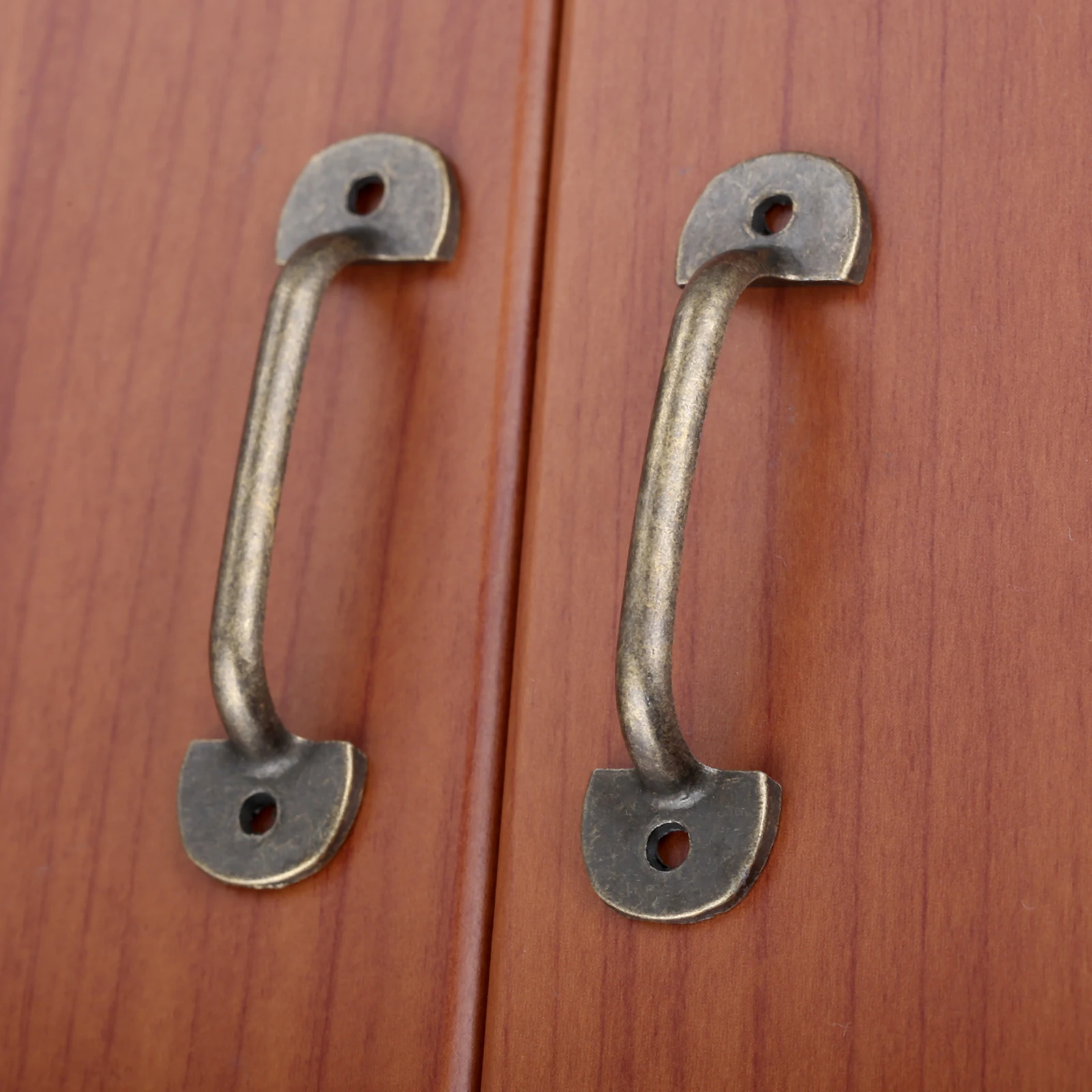 5pcs/lot Alloy Handles w/screws Antique Bronze Pulls 50mm Hole Drawer Door Cabinet Vintage Decor Kitchen Chest 60x16mm Durable