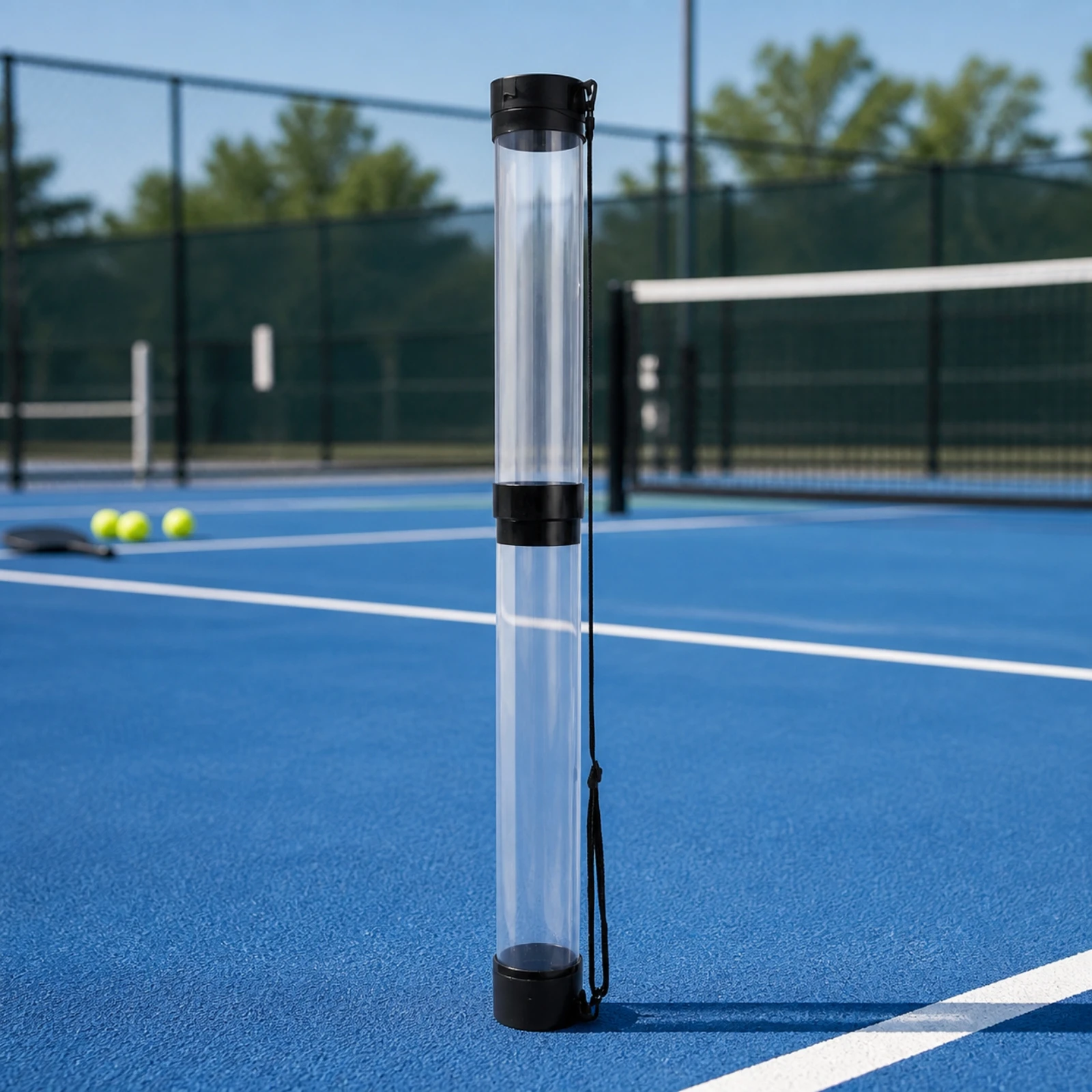 Extendable Ball Collector with Carrying Strap Lightweight Telescopic Ball Pickup Tube Sports Equipment Professional view 3