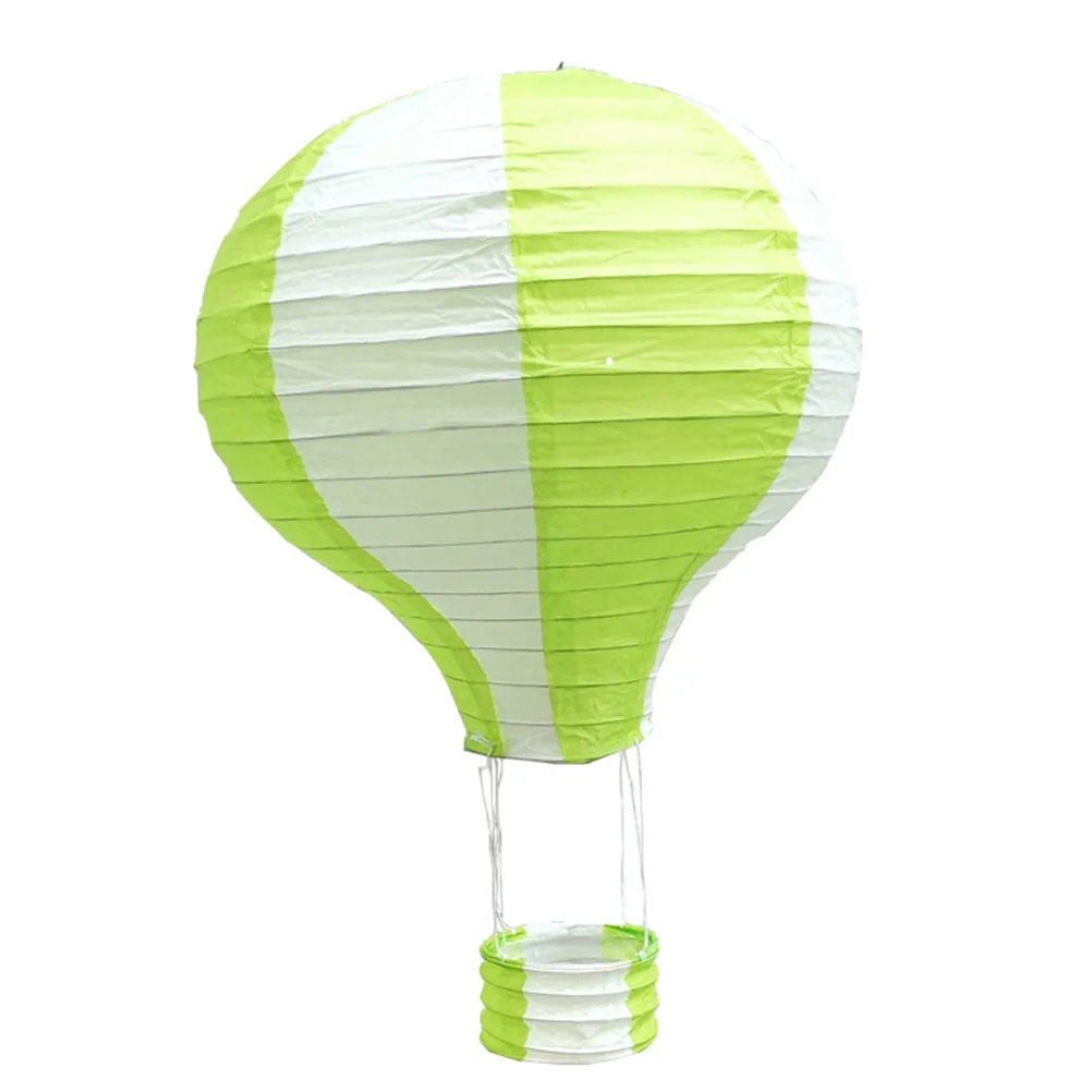 

6pcs Foldable Paper Lanterns Hot Air Design Party Wedding Market Decorations Lightweight Eco-Friendly Stripe Colorful Hanging