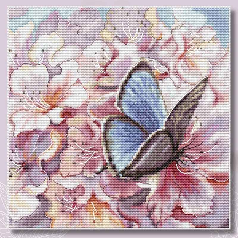 

DMC Cross Stitch Material Paage A690 And Flower Embroidery Printing Home Fabric Art Cross Stitch Kit