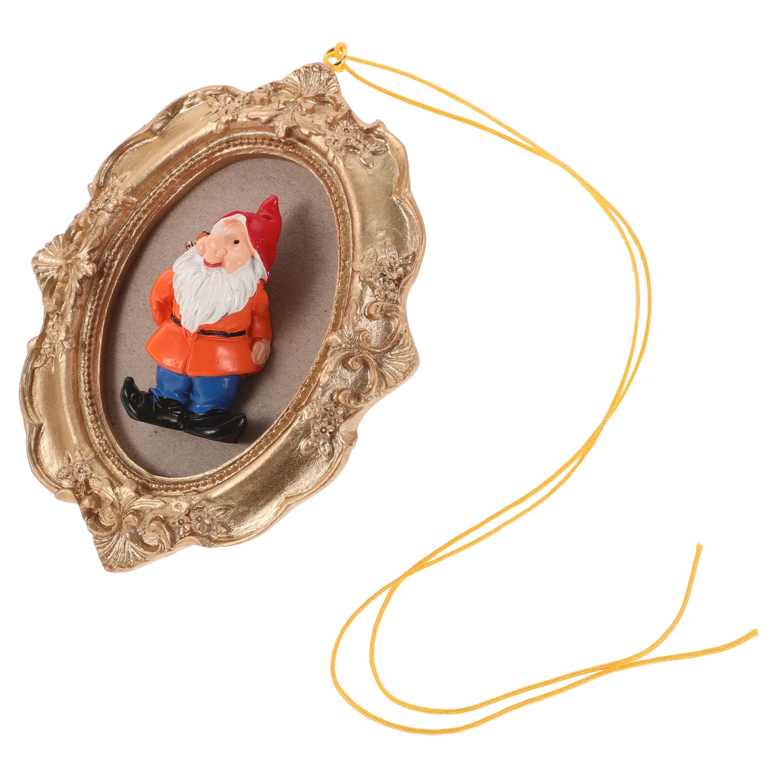 

Christmas Tree Hanging Ornament 3D Resin Gnome Small Size Wall Frame Mini Xmas Decoration Vintage Decor Aesthetic