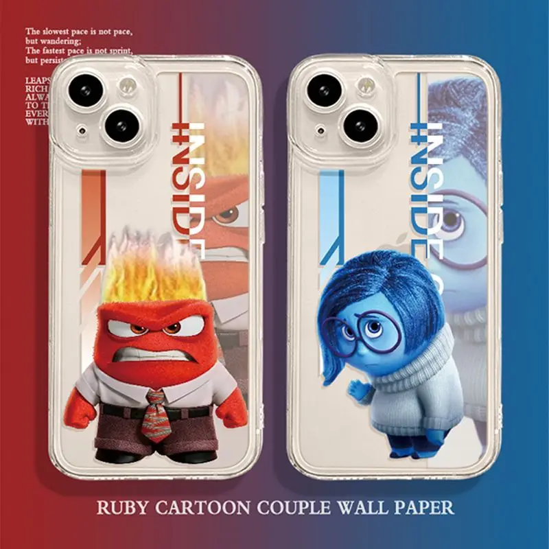 Disney Iphone15 Inside Out 2 Cartoon Anime Phone Case Cute 14 13 12 11 Plus Pro Max Phone Proect Shell Toys Girls Gifts