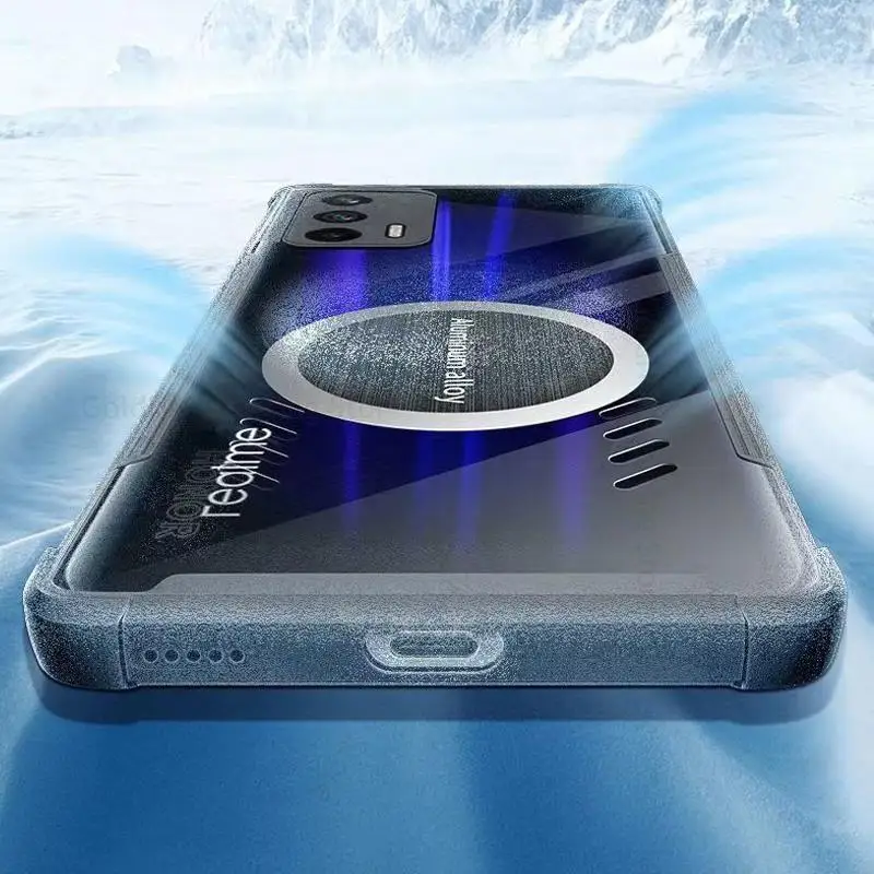 Coque For Realme GT Neo 3 For Magsafe Magnetic Case For Realme GT Neo 2 2T Heat Dissipation Cooling Transparent Magsafing Cover