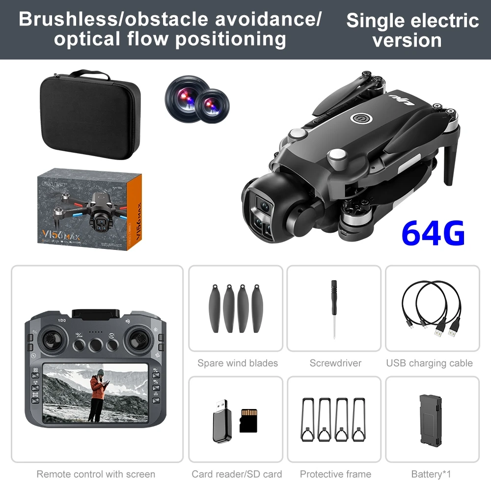 

Obstacle Avoidance WIFI FPV RC Drone 2.4G Optical Flow Headless Mode Fixed Height Remote Control Quadcopter