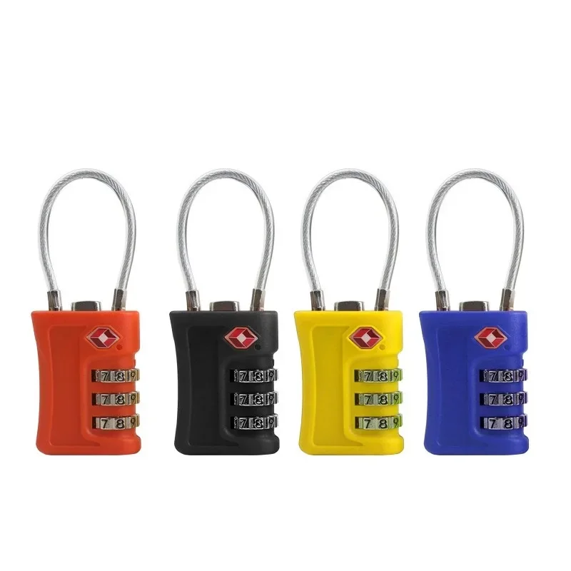 New TSA Customs Colorful Code Lock for Travel Luggage Password Changeable Lock Contrast Color Design Padlock Cabinet Locker