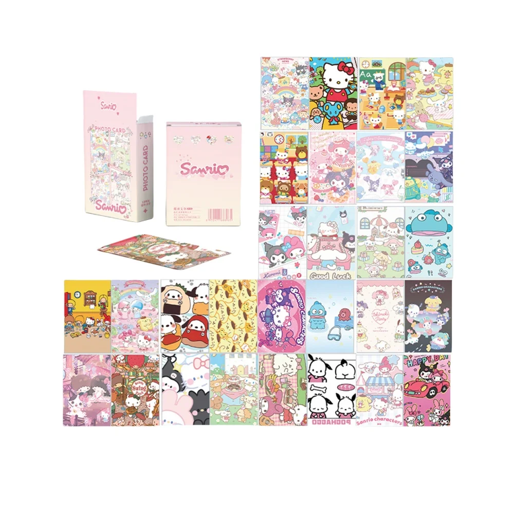 Anime Cards Cinnamoroll Melody Kuromi Kitty Pompompurin Collection Cards Toy For Children Christmas Gifts