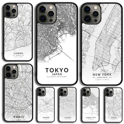 London Country Sketch City Map Phone Case For iPhone 17 Air 16 15 14 13 12 11 Pro Max Plus Max Cover Shell coque