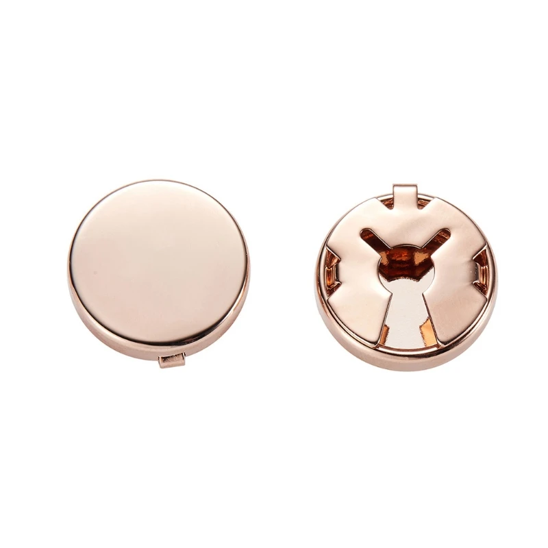 1 Pair Brass Imitation Cuff Links Round Button Cover Brass Cufflinks Button Cover Cuff Links for Male Female Theme Party 40GB