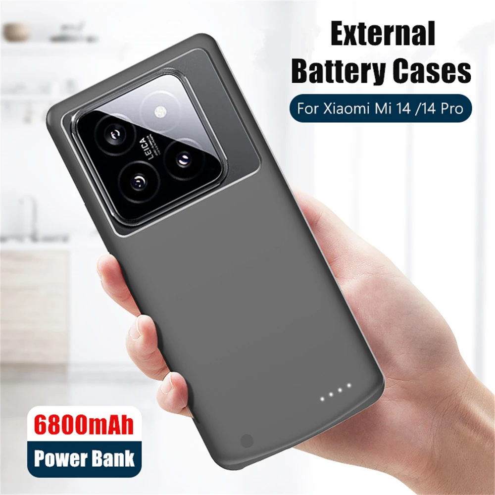 Powerbank Cover For Xiaomi Mi 14 Pro External Battery Cases 6800mAh Portable Charger Power Bank Cover For Xiaomi 14 Power Case