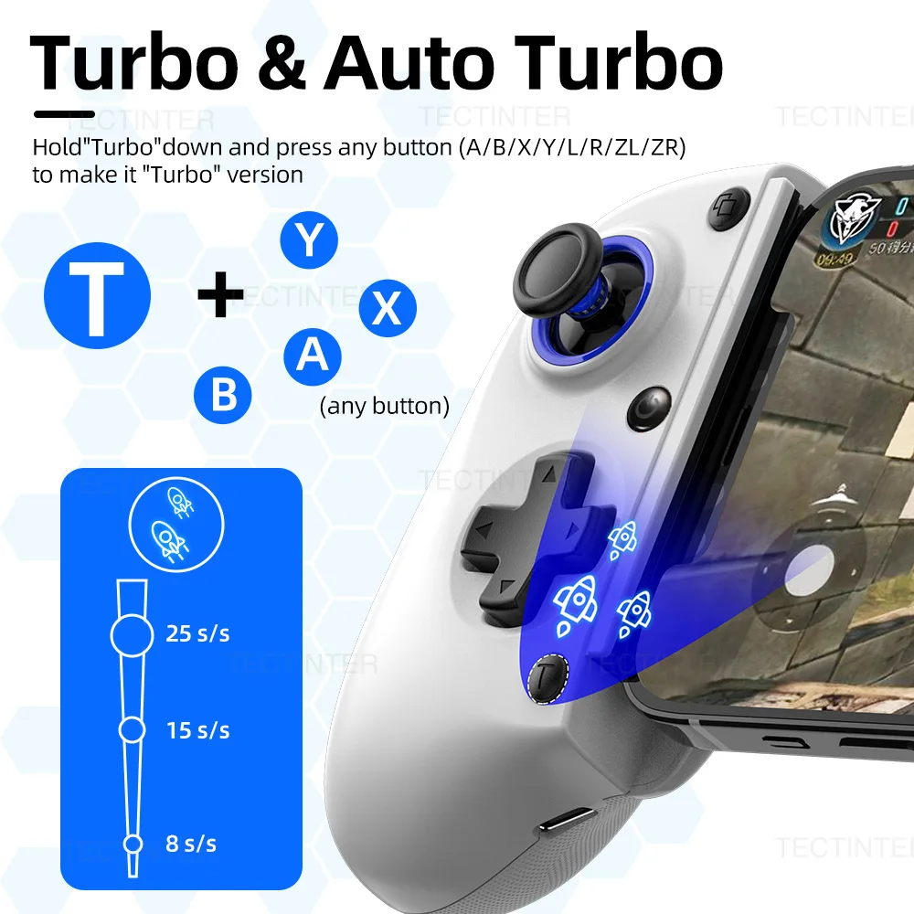 BSP-D11 وحدة تحكم ألعاب لاسلكية للتبديل/أندرويد/IOS اللوحي ل PS3/PS4 غمبد متوافق مع بلوتوث عصا التحكم القابلة للسحب