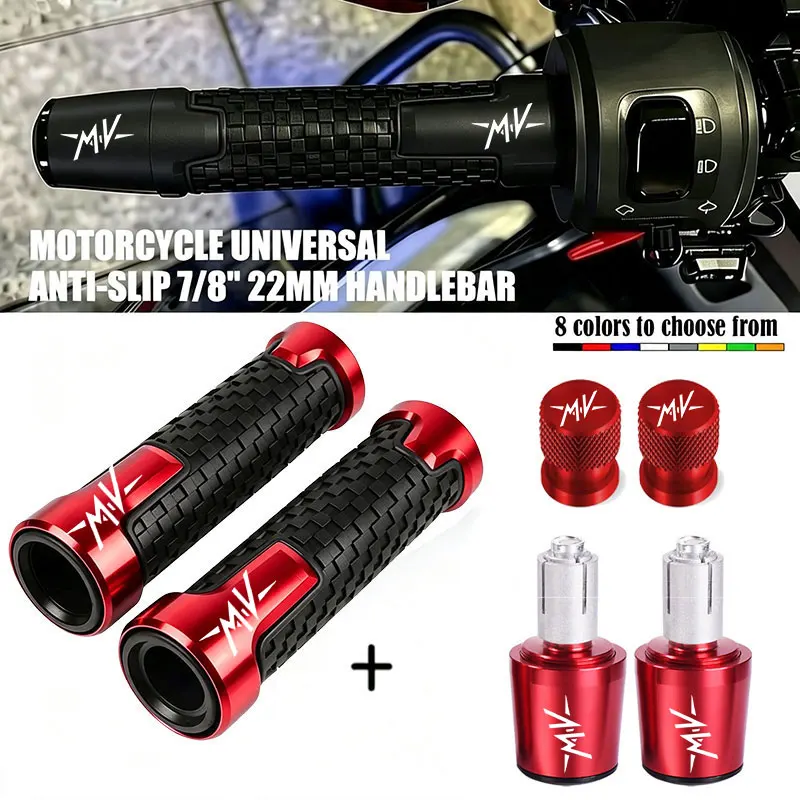 Handle Bar Handlebar Grips Cap End handle Plugs Tire Valve Stem Cap For MV Agusta F3 675 800 Brutale 800 1000 Turismo Veloce RC