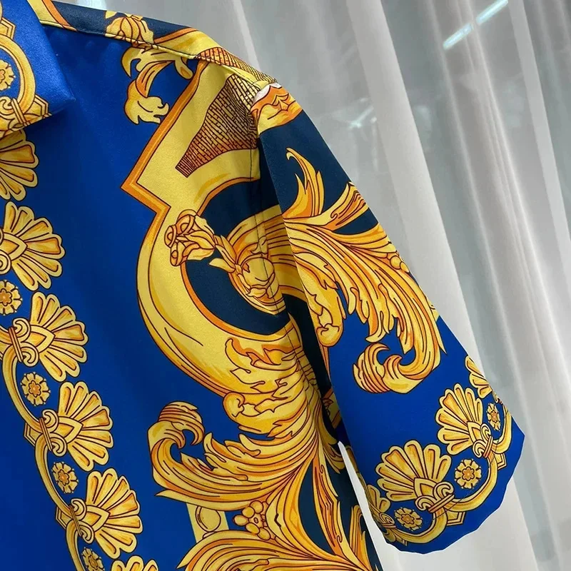 2025 High Quality Men's Casual Shirts 3D Printing Retro Design Fashion Style Oversized Holiday Shirts Men's Short Sleeve Tops