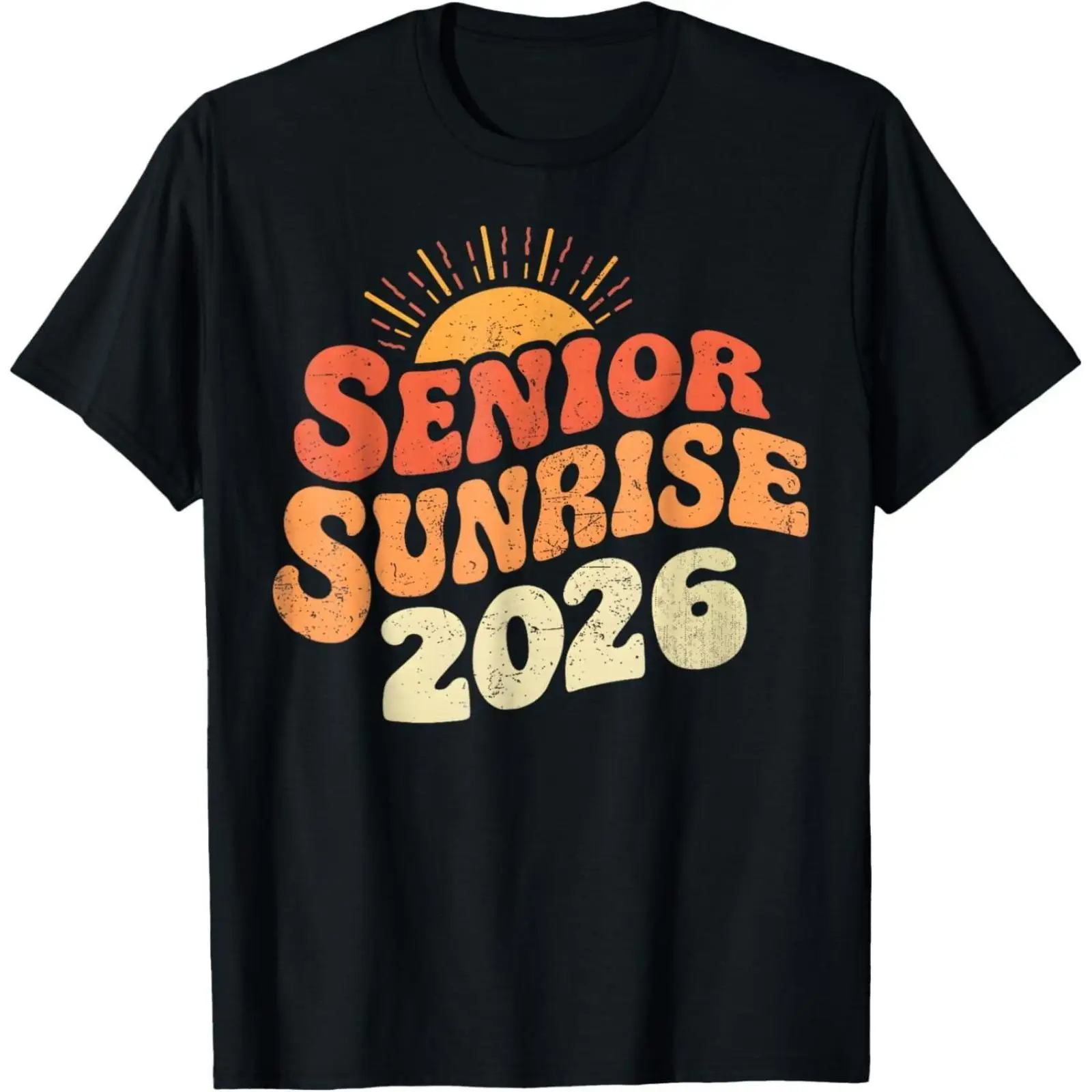 

Senior Sunrise 2026 T-shirt Women Men Class of 2026 Graduation Graphic Tee Retro Senior Year Tops Graduate Gifts