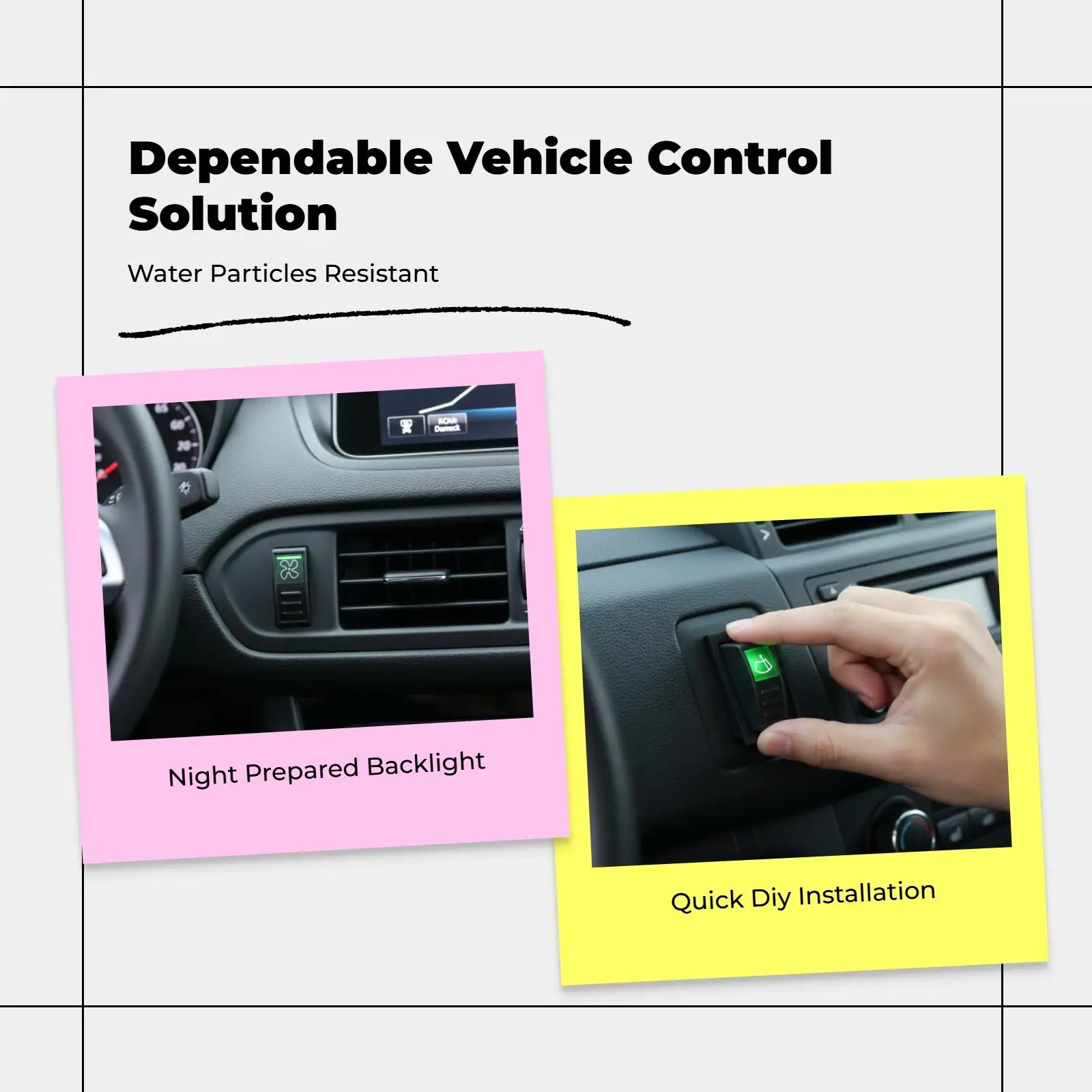 Weatherproof Vehicle Light Switch 12V Durable Plastic Toggle for Tractors Combines Lorries and Upgrades