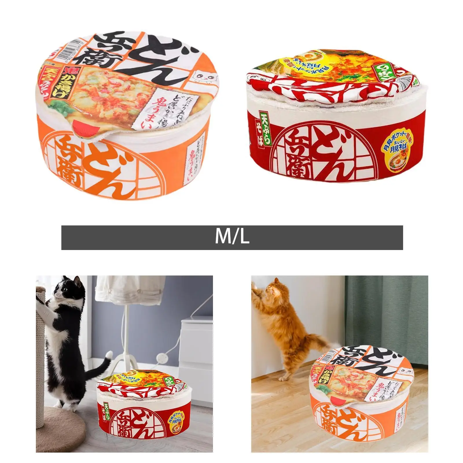 Cama para gatos Ramen, cómoda y desmontable, nido para gatos con forma de fideos instantáneos, casa para gatos, gatos, perros y cachorros